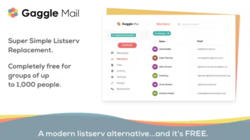 Free Listserv Alternative with Group Email for 1000 People Gaggle Mail
