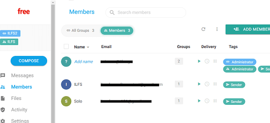 Gaggle Mail Members