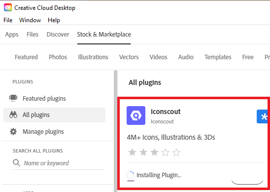 Install Iconscout Plugin