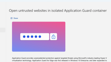 Open Untrusted Websites in Insolation using Windows 11 Application Guard