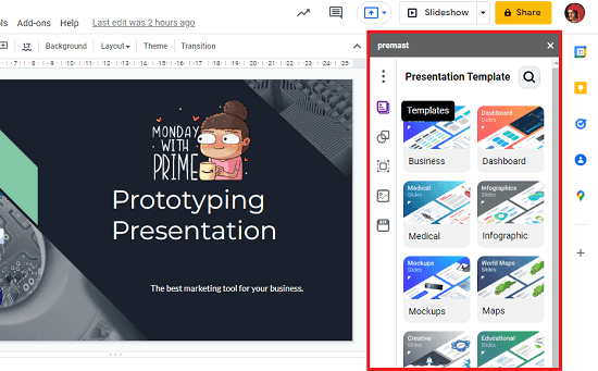 Premast Sidebar UI