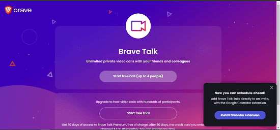 brave talk widget page