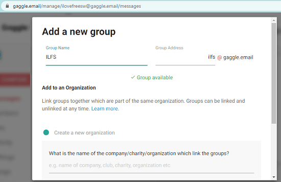 gaggle Mail Create a Group