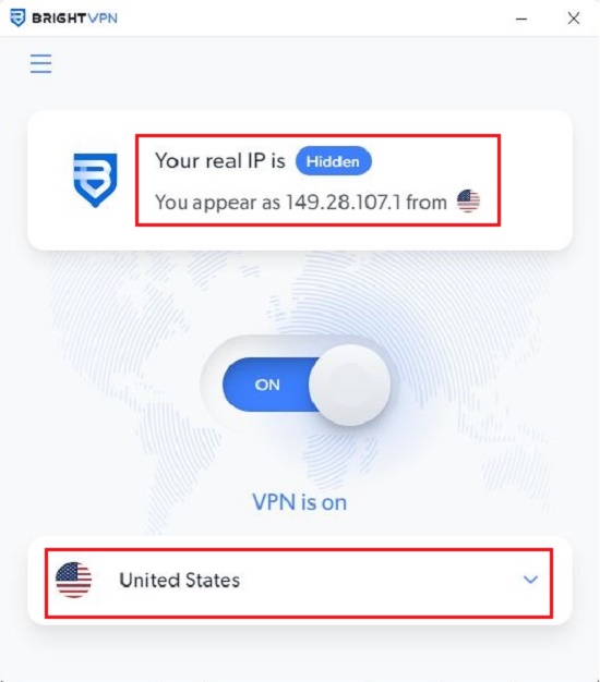 Bright VPN Hidden IP