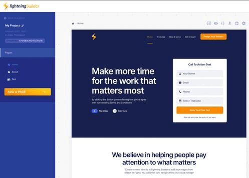 Drag and Drop Website Mockup Creator Lightning Builder