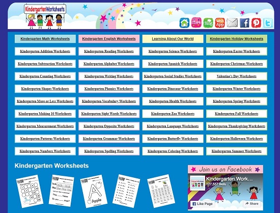 Kindergartenworksheets