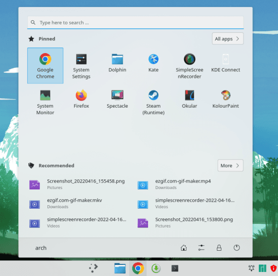 OnzeMenu for KDE