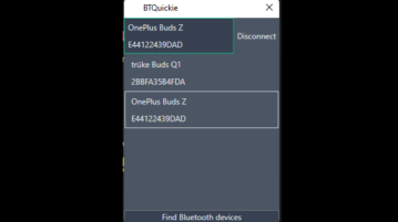 Quickly access Bluetooth Devices on Windows 11 BTQuickie