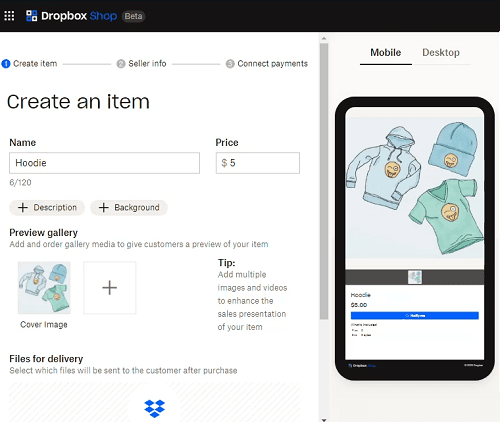 Sell your Products Online Using Dropbox