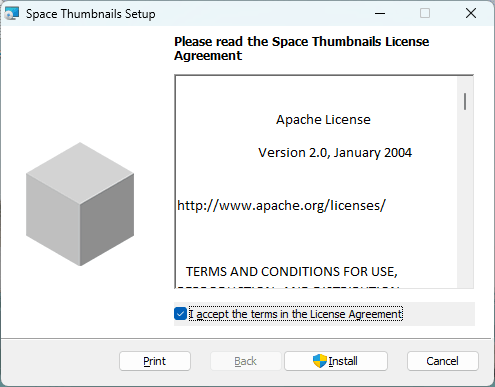 Space Thumbnails Install