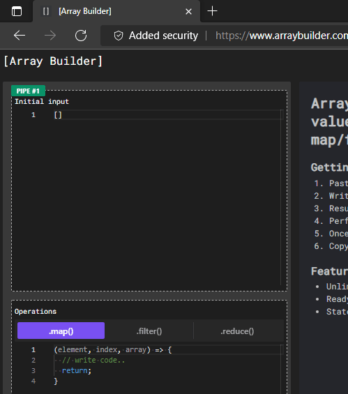 Array Builder Homepage