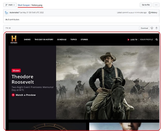 history.com Screenshot