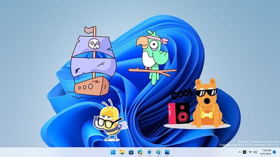 How to Enable and use Desktop Stickers in Windows 11
