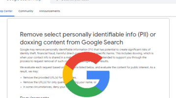 Remove Name, Email, Phone Number from Google Search Results