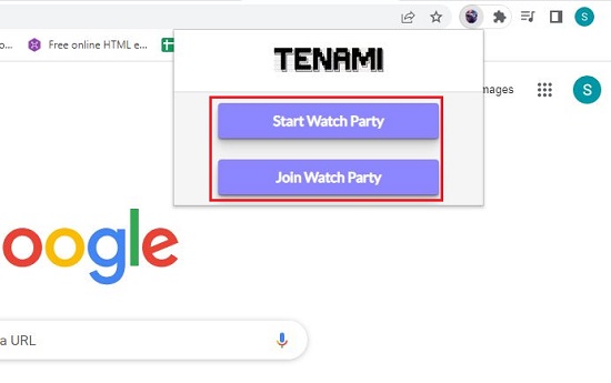 Tenami TV Extension
