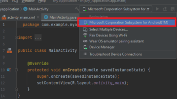 Use Windows Subsystem for Android in Android Studio for App Testing