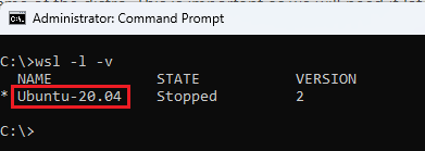 Copy Distro Name WSL Command