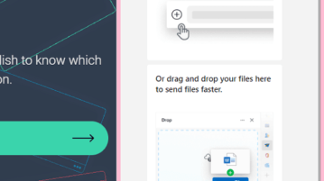 Free Built in File Sharing Service in Edge to Share Files and Notes Drop