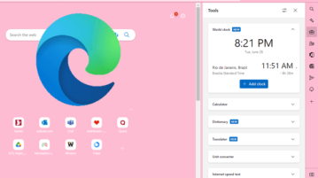 How to Enable Microsoft Edge Tools Unit Converter, Translator, Speed Test, Word Clock