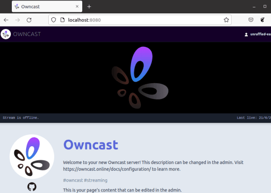 Owncast Main UI