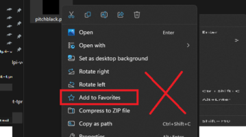 Remove Add to Favorites Context Menu Option from Windows 11