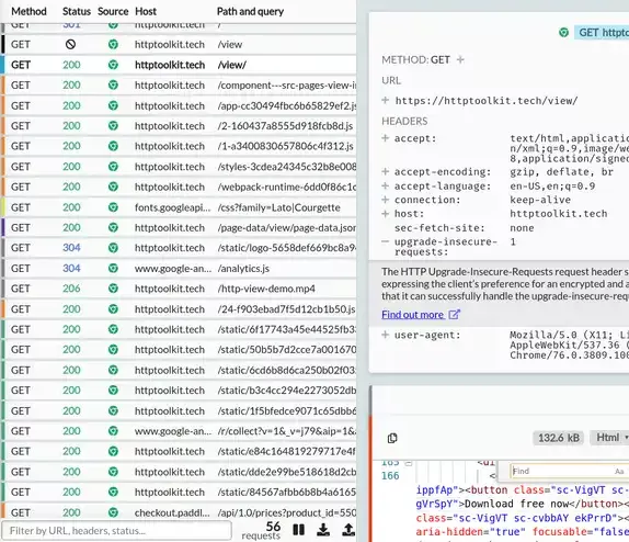 Software to Intercept HTTP Request URLs using Chrome, Edge, Firefox