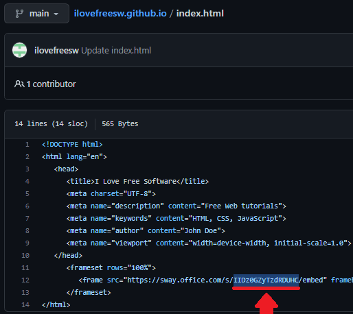 Sway ID Update in HTML