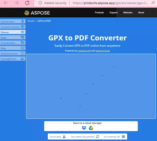 Aspose GPX to PDF Converter