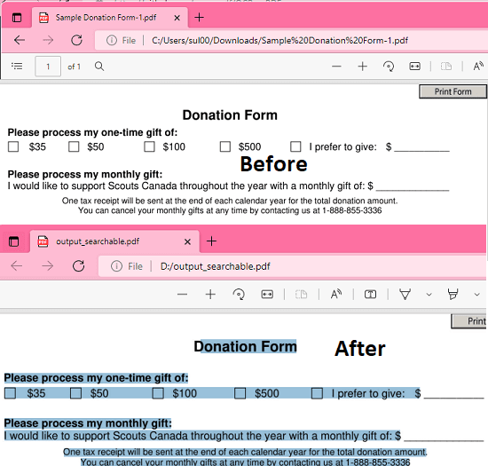 Free Software to add OCR Text Layer to Scanned PDF File OCRmyPDF