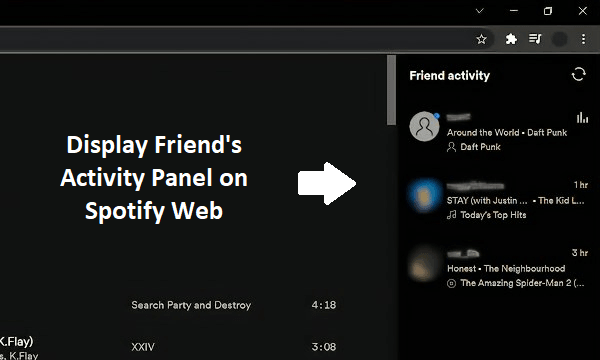 How to Display Friends Activity Tab on Spotify Web Player