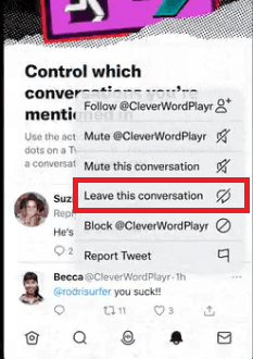 Leave Conversation Twitter