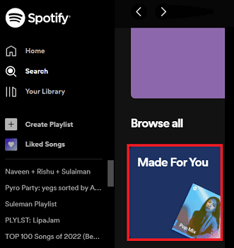 Spotify Made for You