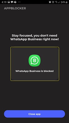 WhatsApp blocked