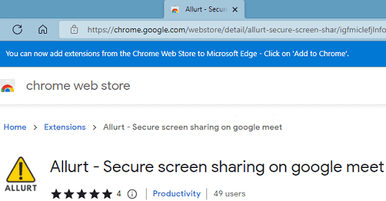 Allurt Install in Chrome