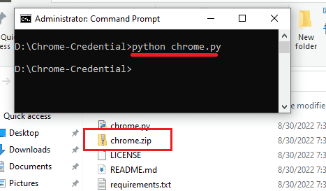 Chrome Credentials ChromeZip Generated