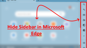 Disable Sidebar in Microsoft Edge to Hide Edge Tools