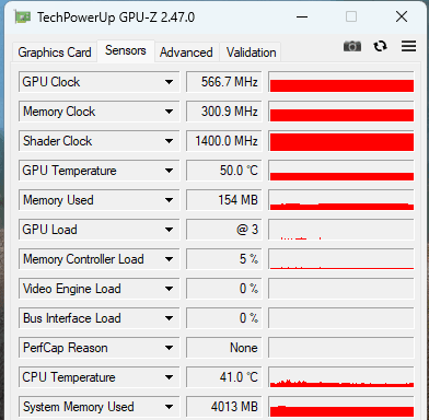 GPU Z Showing Video Memory