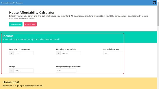 Home Affordability Calculator by Rezach