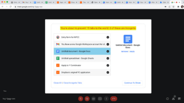 How to Preview and Close Tabs Before Screen Sharing in Google Meet