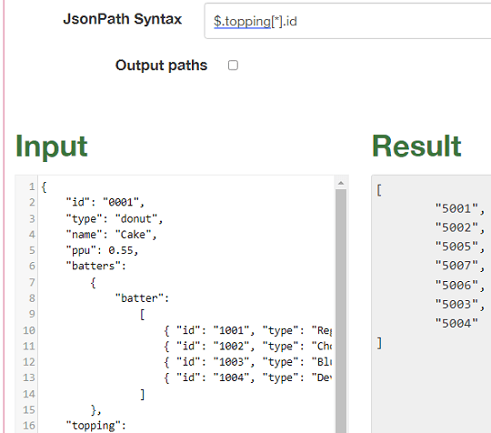 Online JsonPath Evaluator Tool