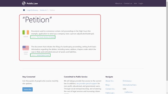 Public.Law definition page