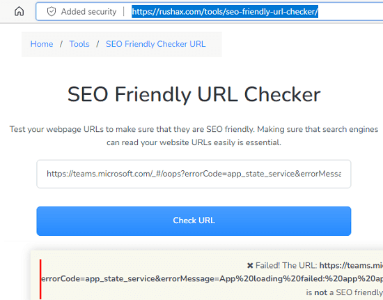 Rushax SEO SEO Friendly URL Test
