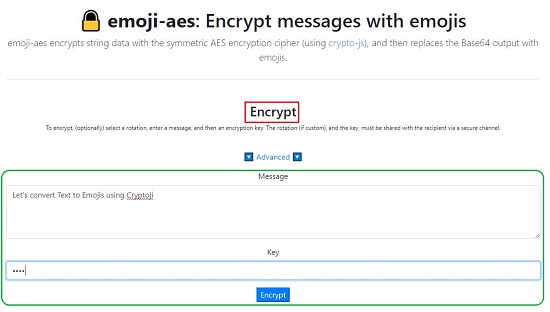 Emoji-AES encrypt