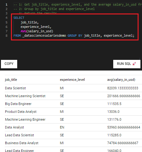 AskEdith extracts data from the CSV source