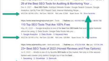 Free Backlink Checker by Keywords Everywhere for Google SERP