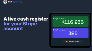 Free Cash Register for Stripe to Show Live Sales Live