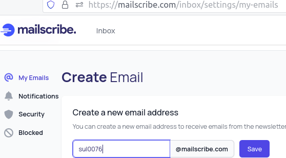 Mailscribe Generate Email Address