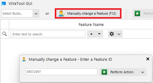 Manually Change Feature