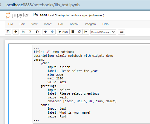 Notebook YAML Config