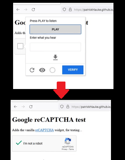 Recaptcha Solved by Buster